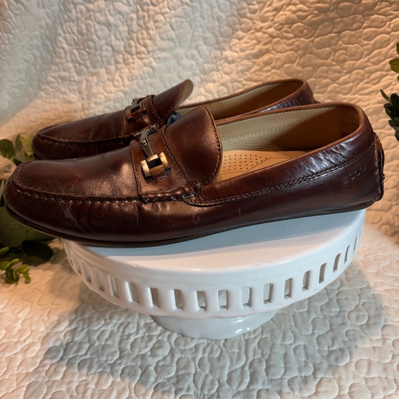 Ecco Rich Brown Leather Slip-On Loafers main image 6